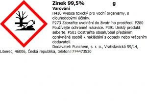 Zinek práškový 99% 100g