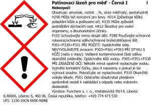 Patinovací roztok pro měď - černá I