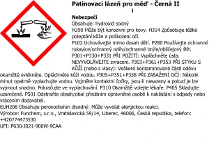 Patinovací roztok pro měď - černá II