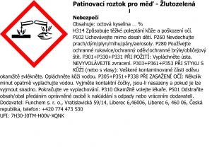 Patinovací roztok pro měď - žlutozelená