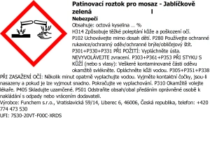 Patinovací roztok pro mosaz - Jablíčkově zelená