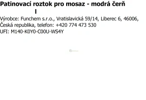 Patinovací roztok pro mosaz - Modrá čerň
