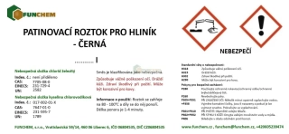 Patinovací roztok pro hliník - černá